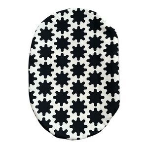 IKEA LURVIG Black and White Print Pet Cat Dog Bed Cover with Zipper Closure